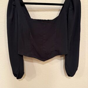 Abercrombie Puff Sleeve Crop Top
